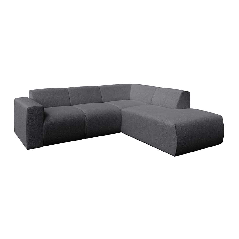 Marlin hjørnesofa med åpen ende høyre, Lamb 94 graphite