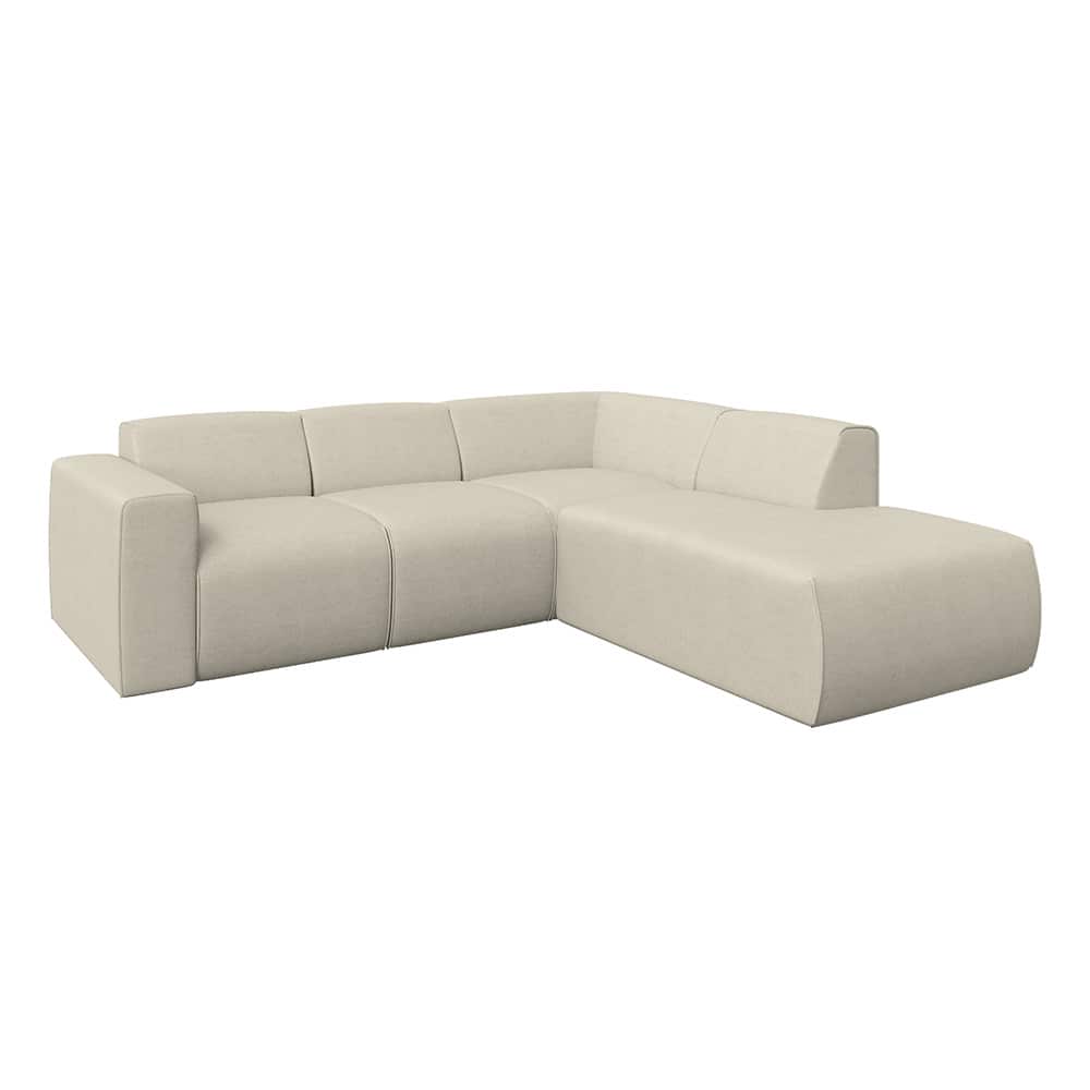 Marlin hjørnesofa med åpen ende høyre, Storm 04 grey-beige