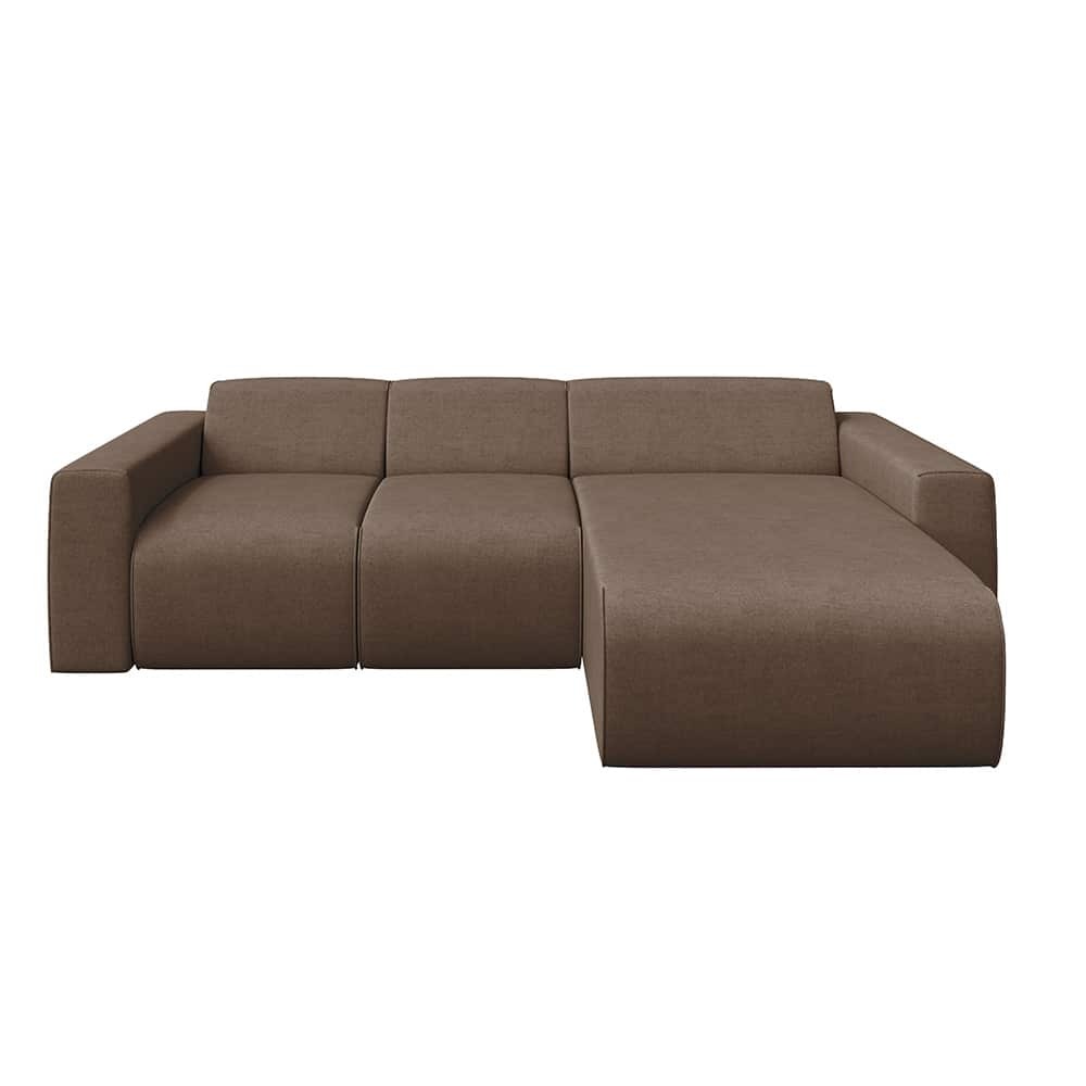 Marlin 2 seter sofa med sjeselong høyre. Storm 18 brown