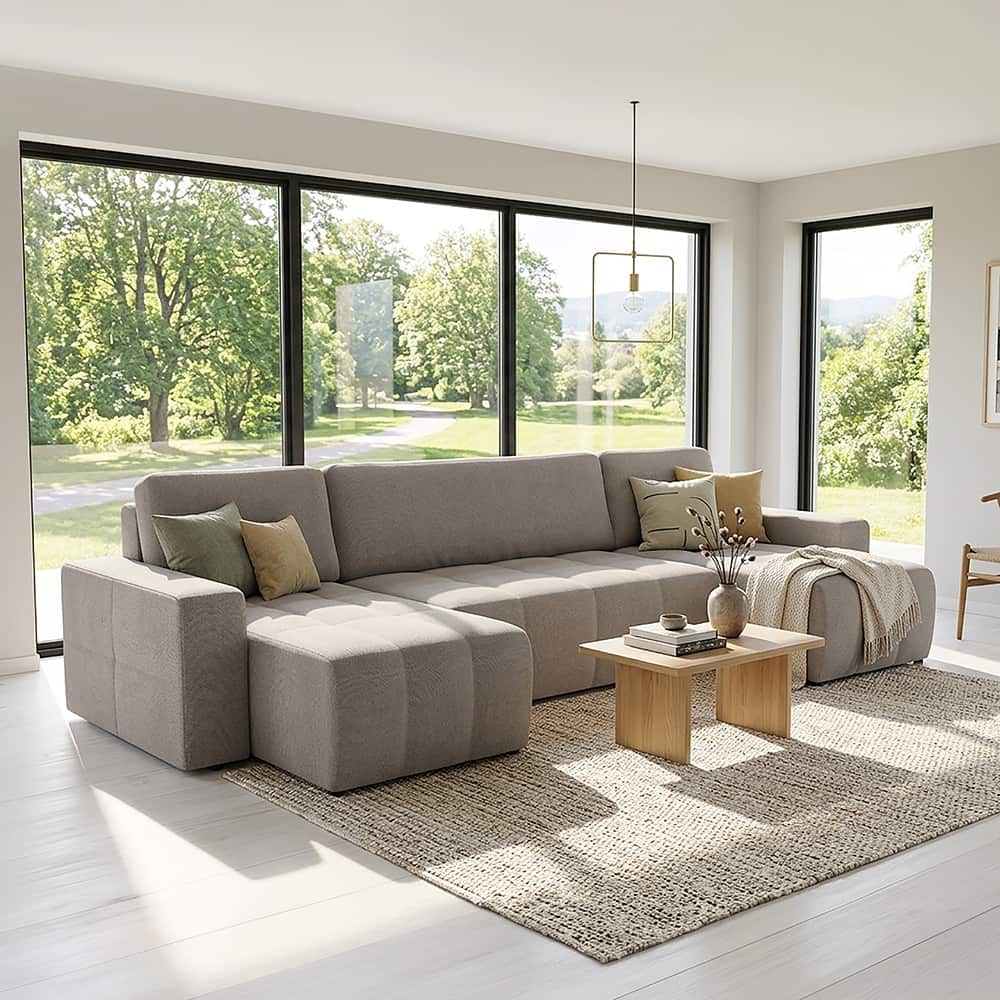 Lucas sovesofa U-sofa, Enjoy 46 pewter