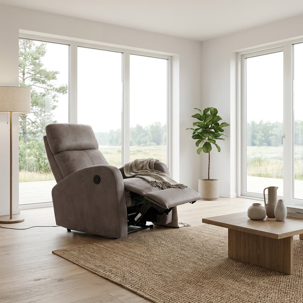 Pukki Recliner Stol m/el, Stoff Kentucky antrasitt