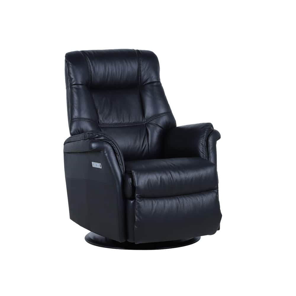 Richmond 356 PowerPlus, fullmotorisert hvilestol med gyngelås. Hud/PVC Essenza Nero