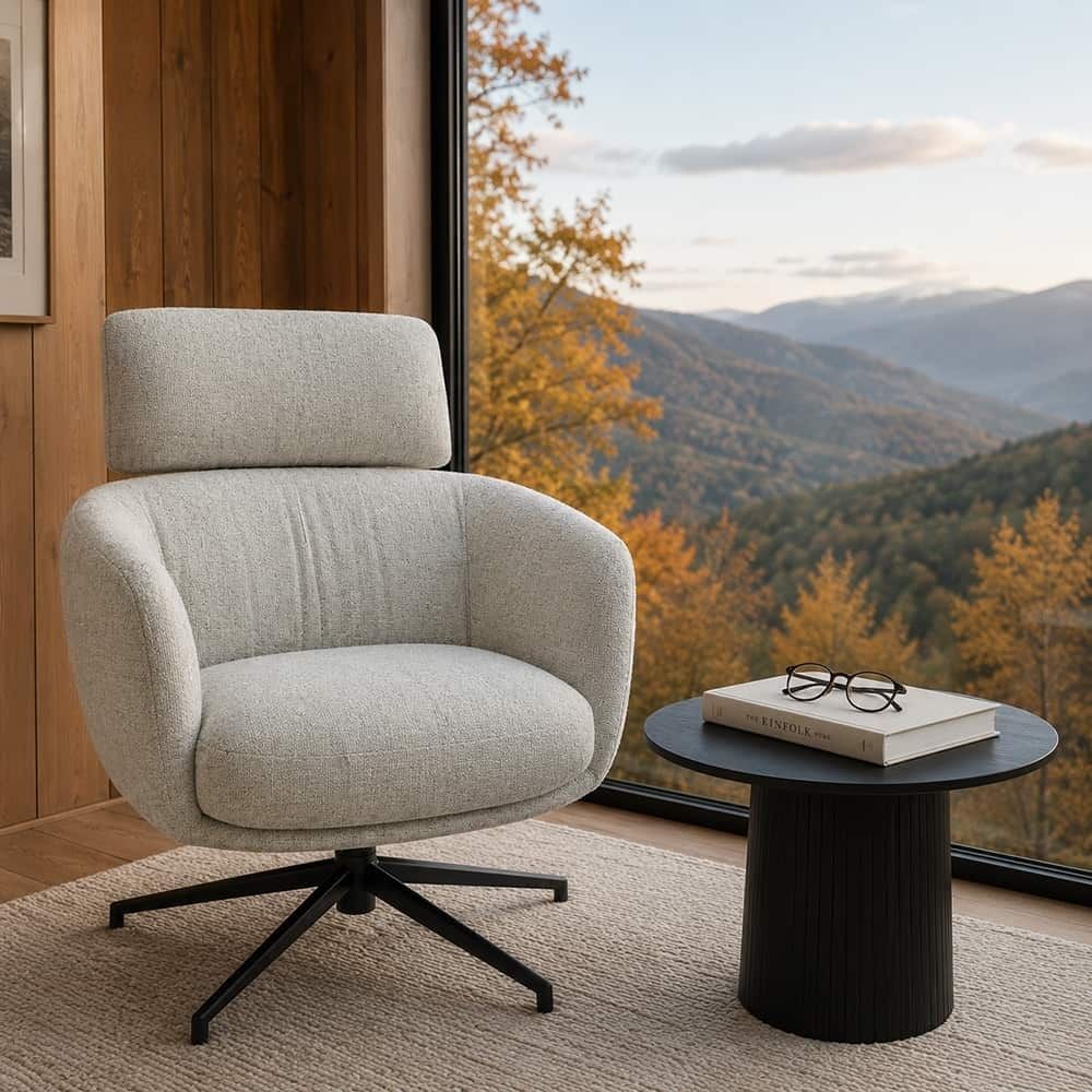 Pablo lounge stol m/sving, Hevre Beige 22