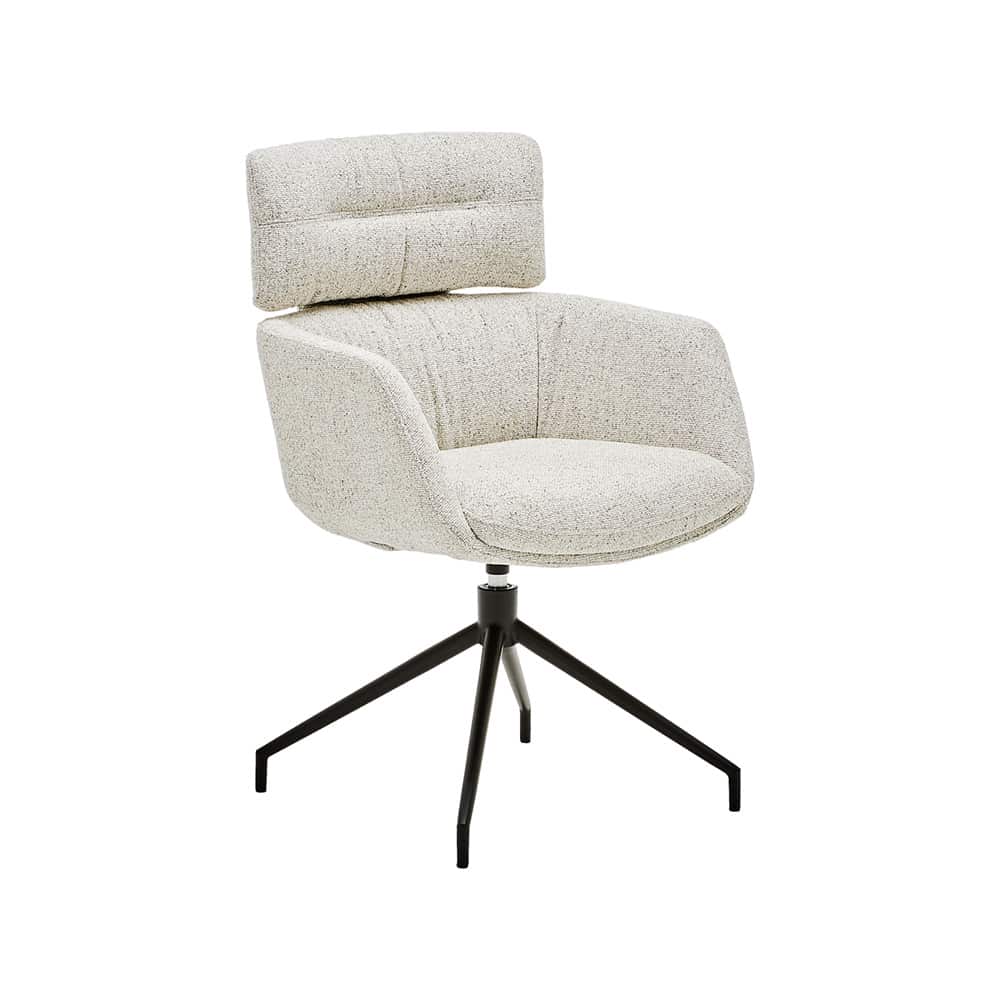 Pablo Spisestol m/arm og sving, Hevre Beige 22,flexibel rygg