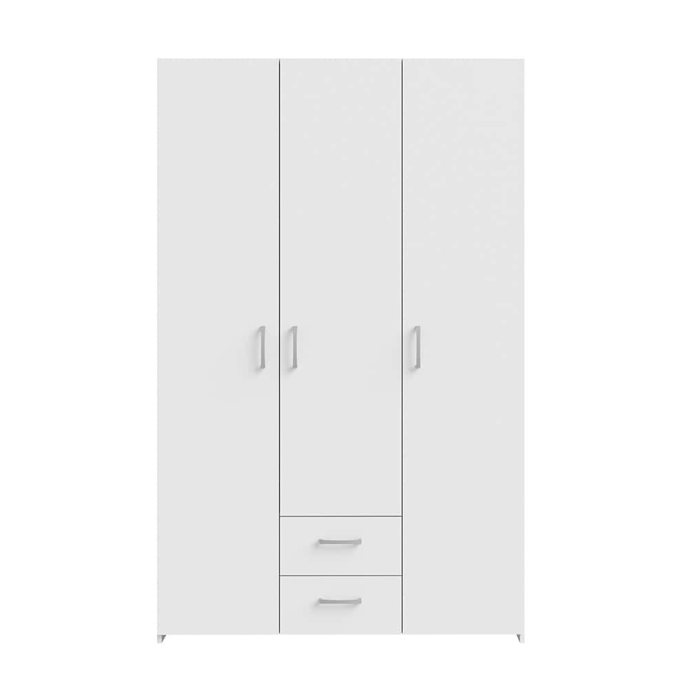 Econobox Garderobeskap 3 dørs hvit