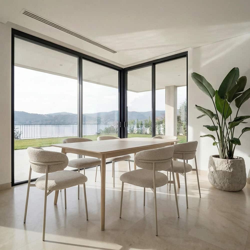 Porto spisebord 220 x 105 cm hvitoljet eik ( inkl.2 plater)