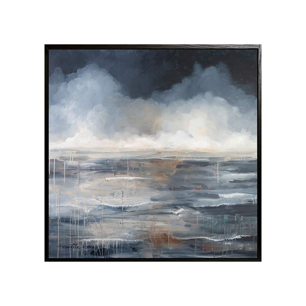 Canvas sort svevelist When you don't see it 100x100 / Henriette Roka