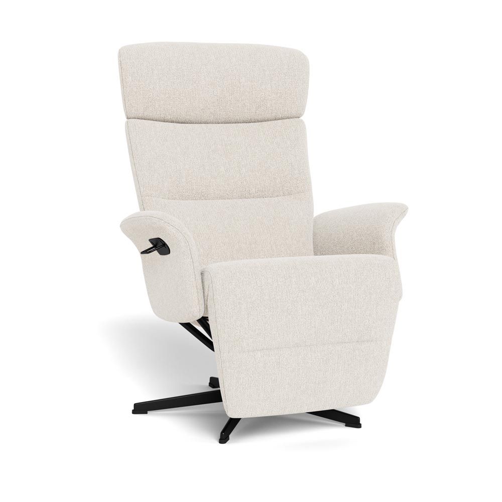 Conform Master Hvilestol m/innebygd fothviler, sort alu, Alta Creme 03