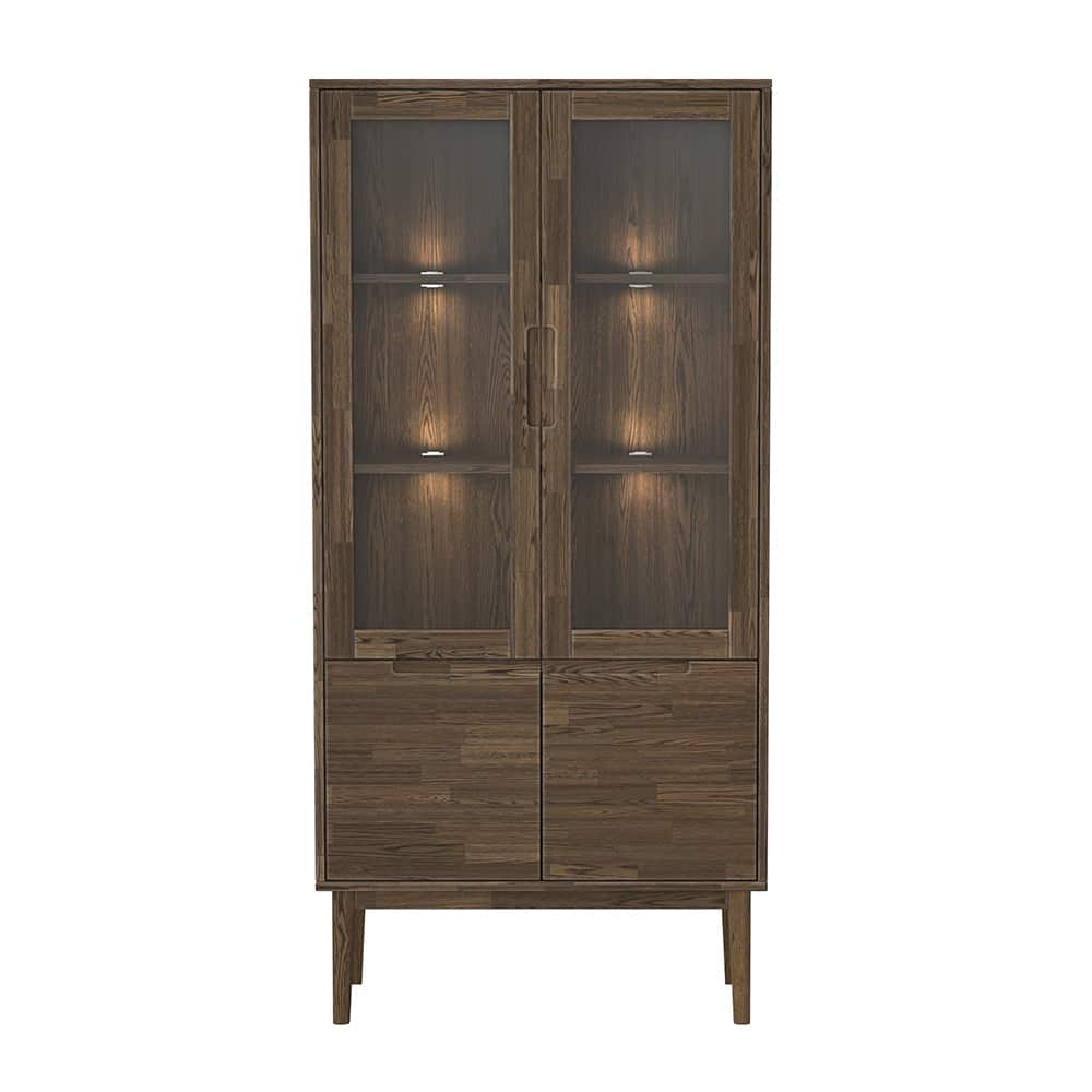 Samsø Vitrine 93x193x44 cm, eik / smoked oljet