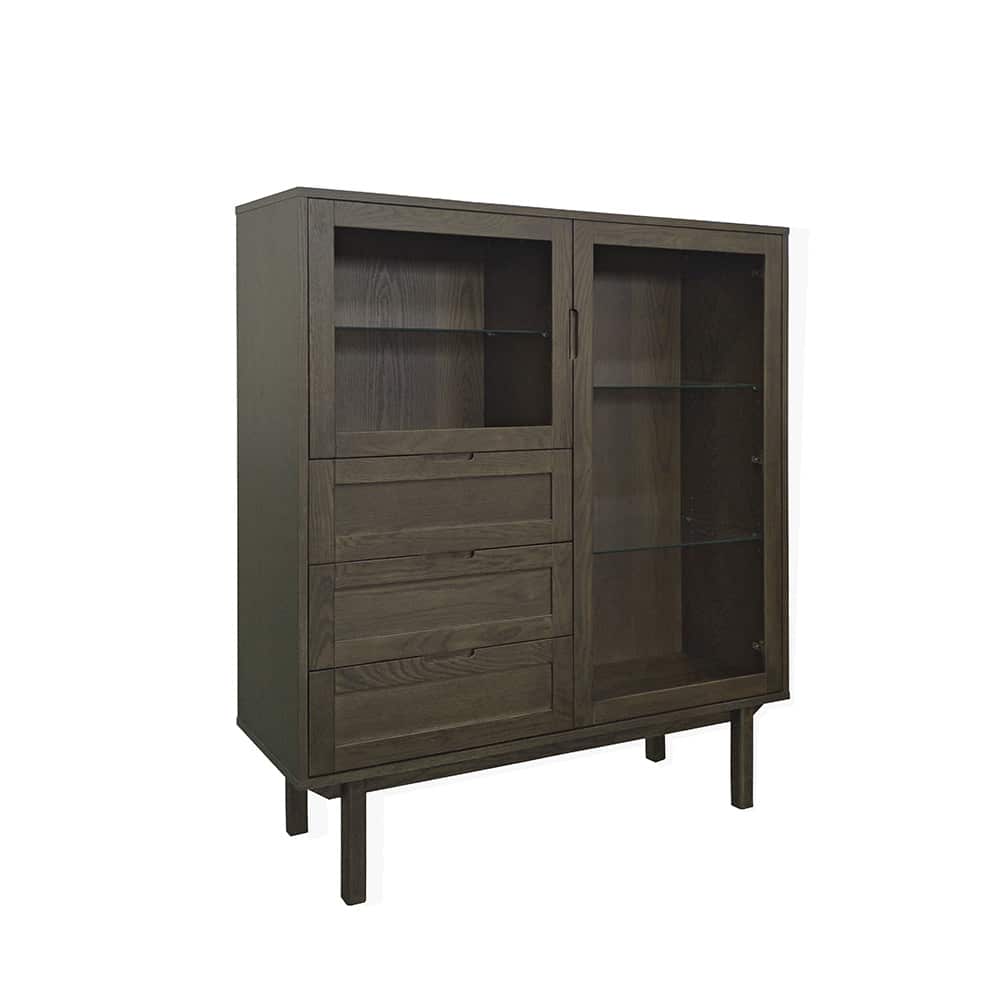 Brande lav vitrine brun