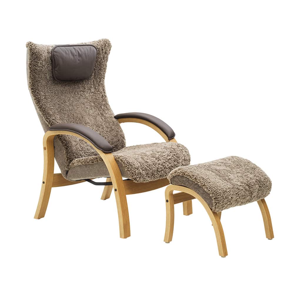 Easy Hvilestol m/skammel, Får Sahara