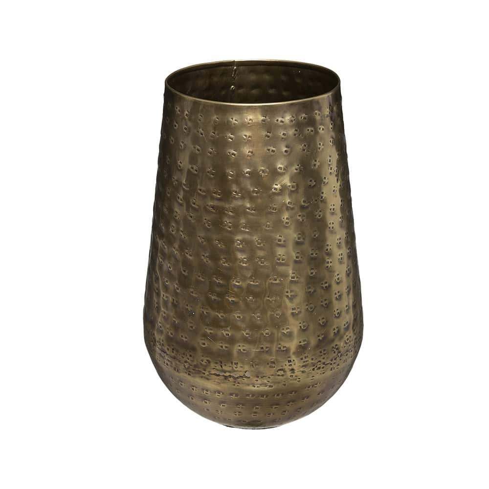 Oasis Vase, gullfarget metall, 23 cm