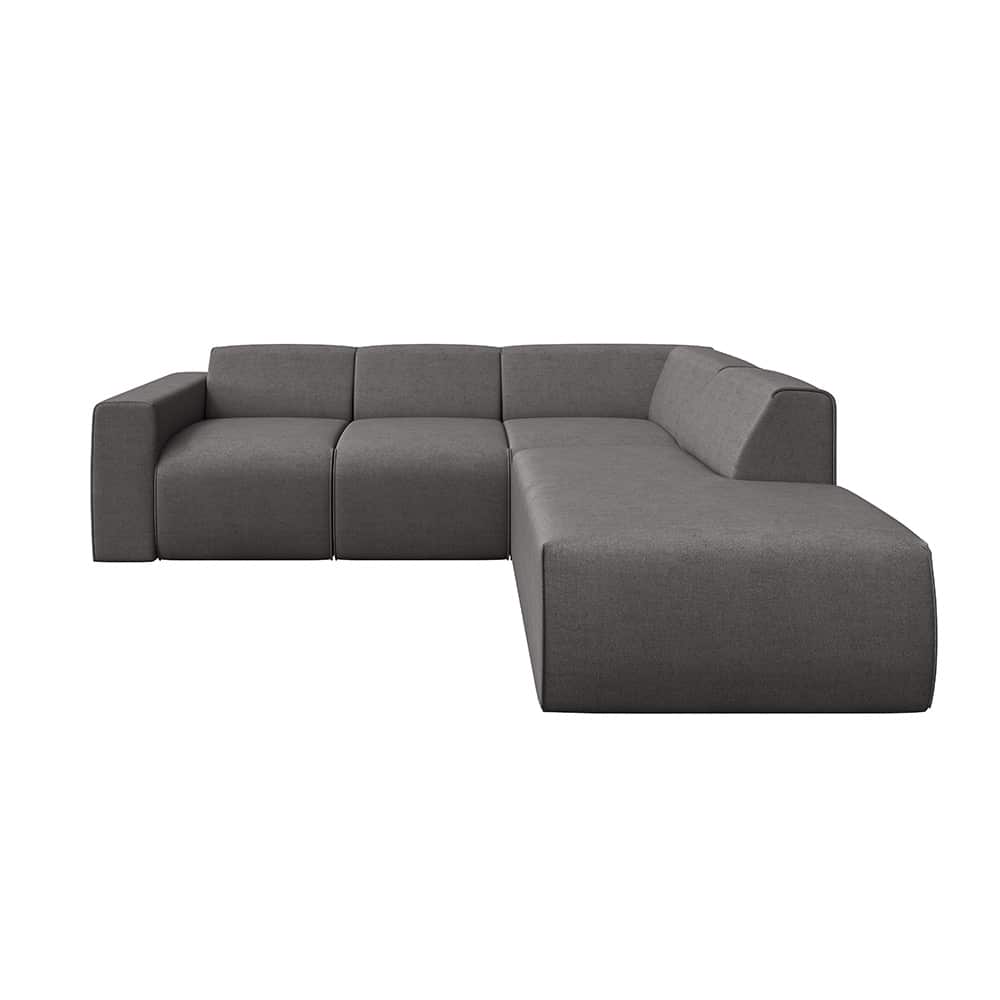 Marlin hjørnesofa med åpen ende høyre, Storm 97 graphite