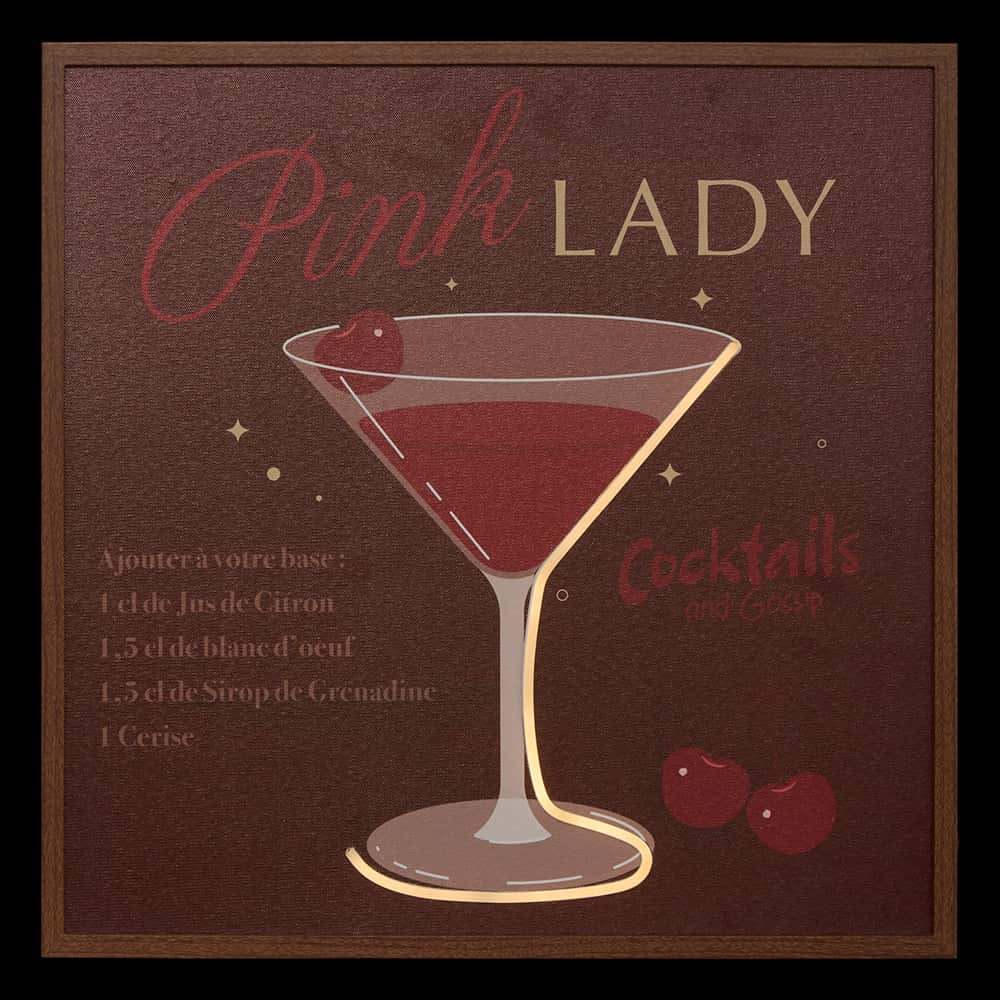Neon Bilde, Crush Pink Lady, 48x48 cm