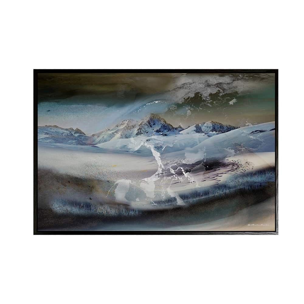 Canvas sort svevelist Slør av fjellet 100x150 / Roy Chr. Lauritsen