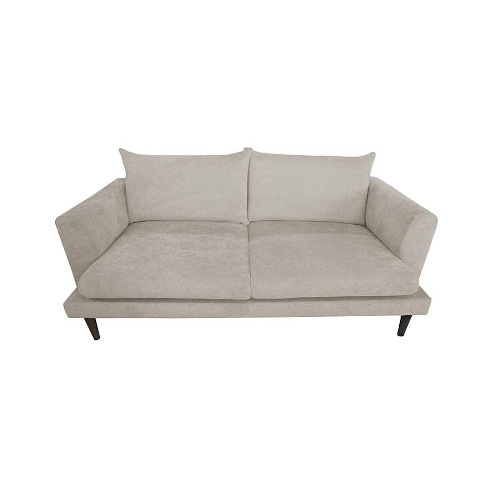 Marie 2.5 seter sofa,stoff Lamb 02 creme, brune treben