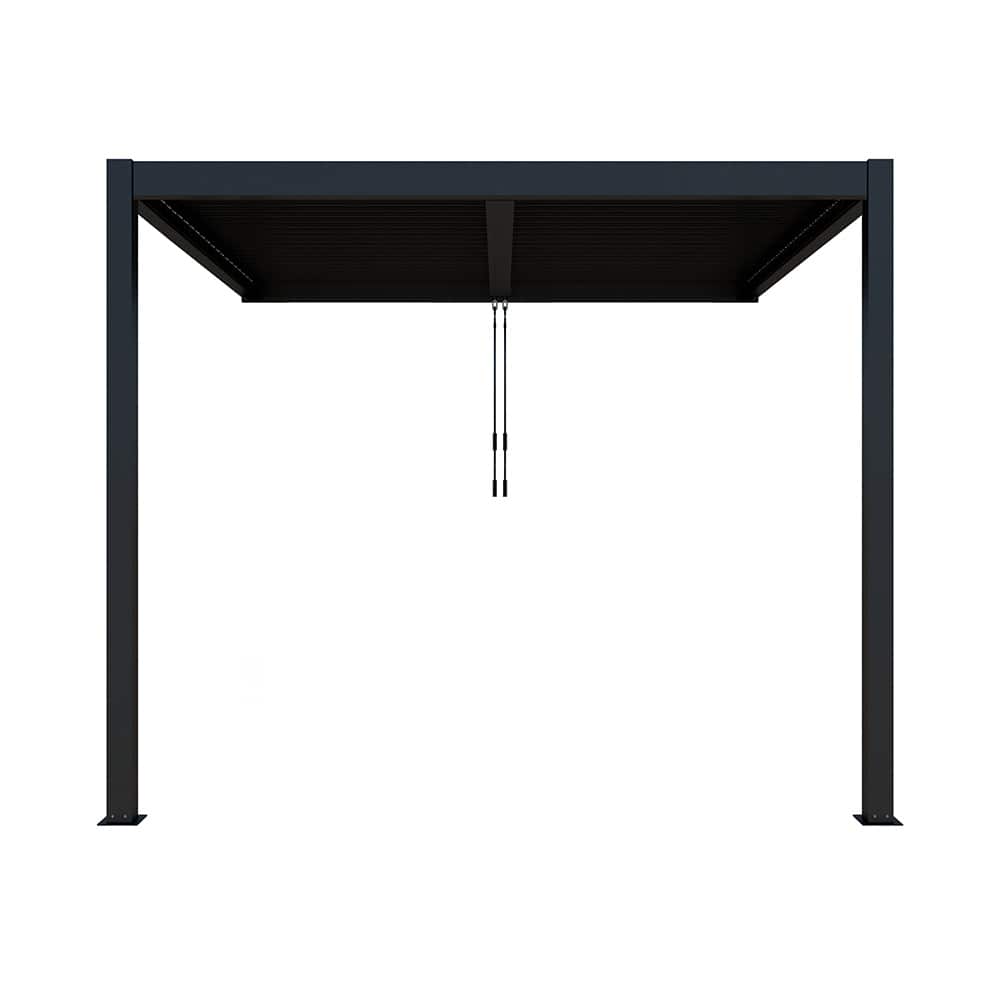 Veggmontert Pergola 4x3m Sort