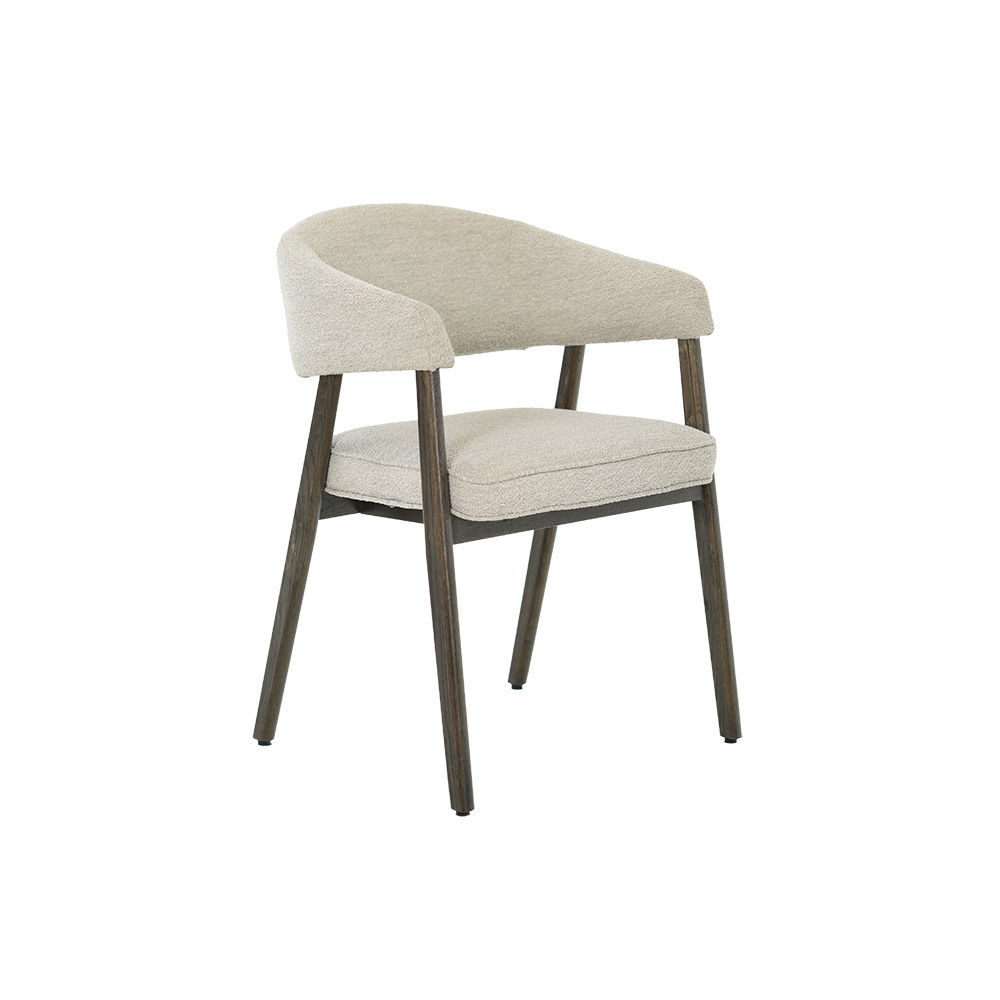 Lunor spisestol, cream alpine, brun eik
