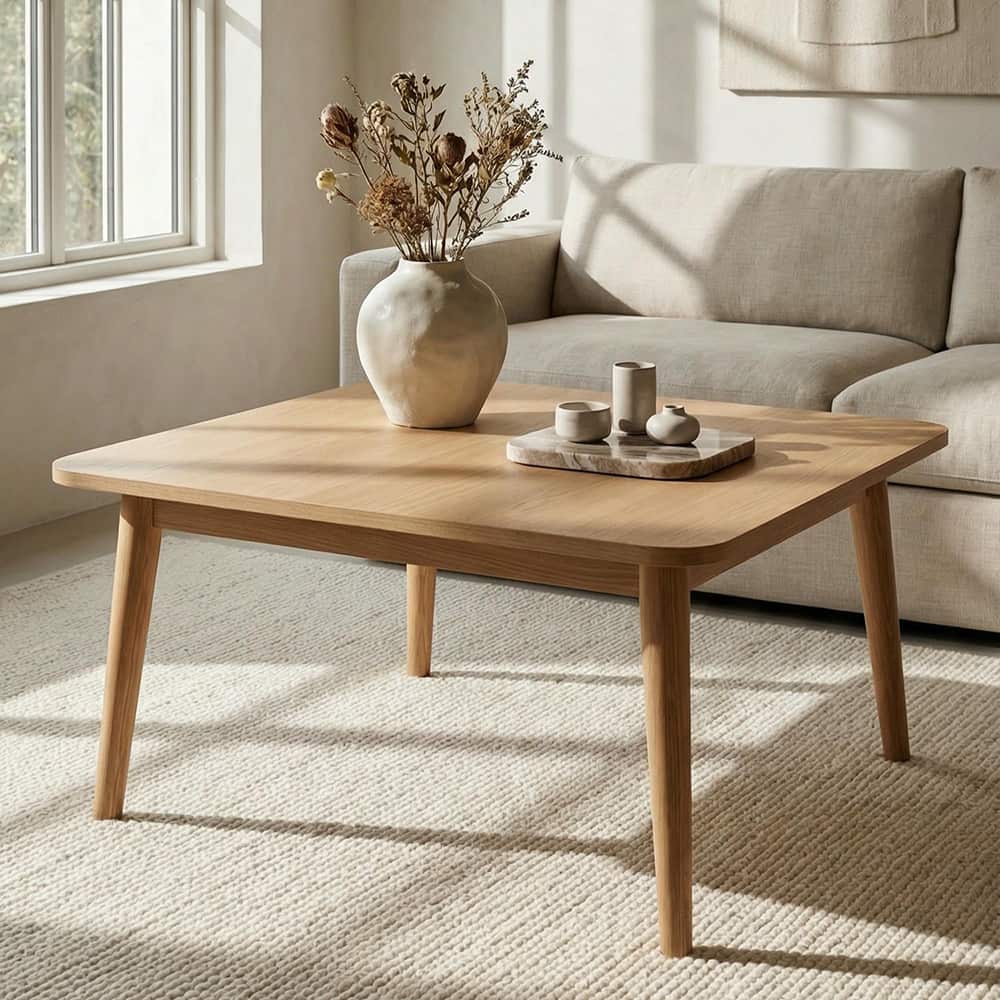 Nyborg sofabord 90 x 90 naturoljet eik