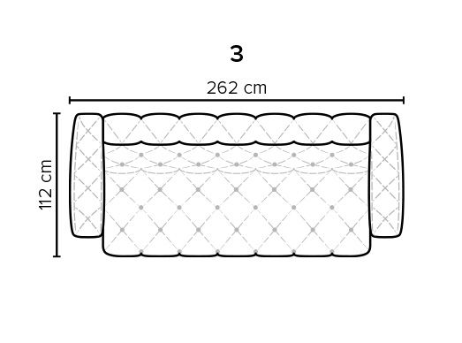 Porto 3-seter, Urban 3448 gul