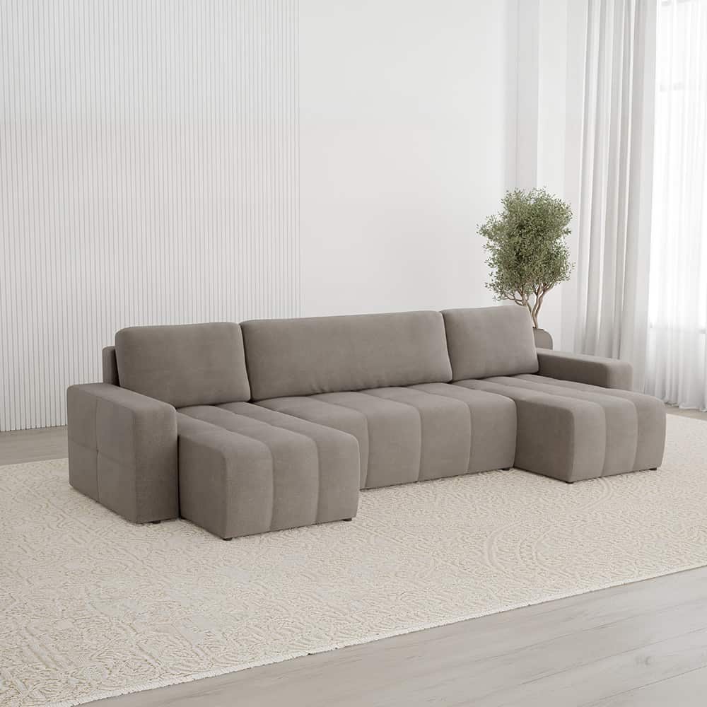 Lucas sovesofa U-sofa, Enjoy 46 pewter