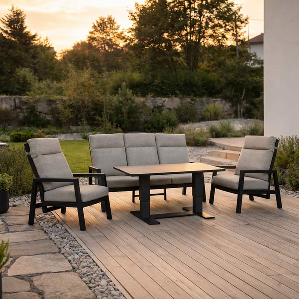 Risør Sofagruppe Regulerbar 3-1-1, Inkl. justerbart Bord 140x80cm