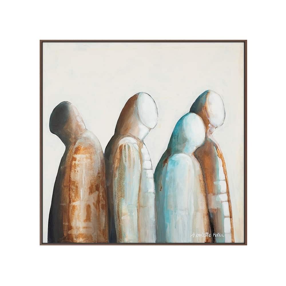 Canvas brun svevelist We look good together 113x113 / Henriette Roka