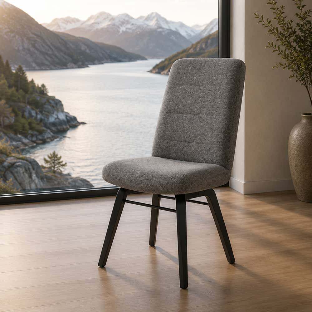 Hygge Spisestol 3000 Regulerbar, høy rygg, Warwick Noyack Pepper,svart laminatunderstell