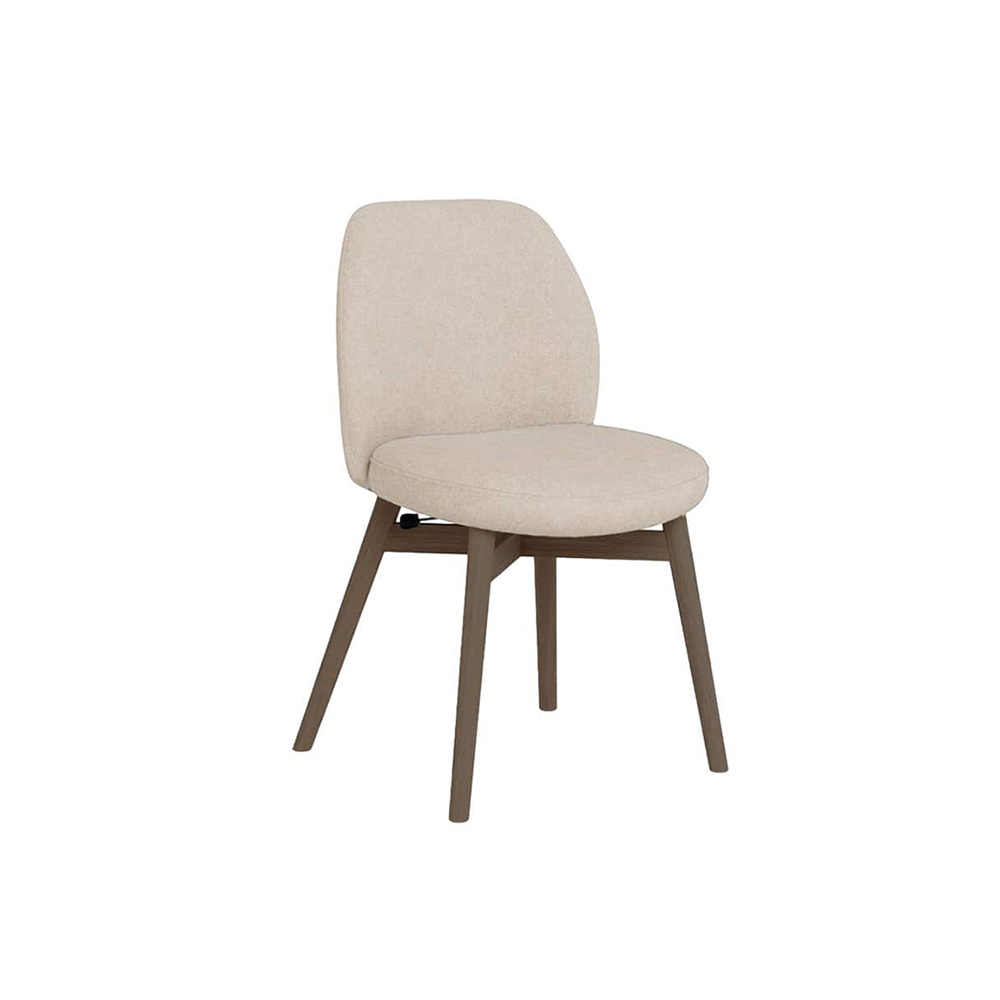 Style Spisestol m/justerbar rygg, brunbeiset eik, Apia Sand 140,