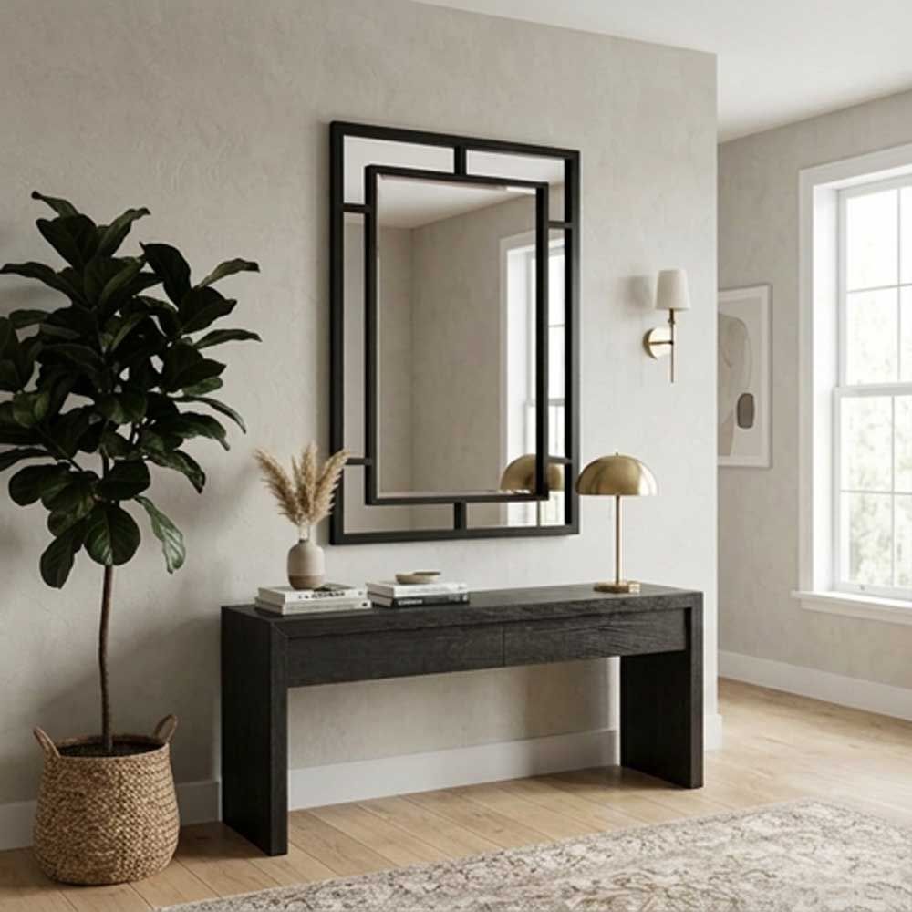 Speil Odeon, Svart, 80x120 cm