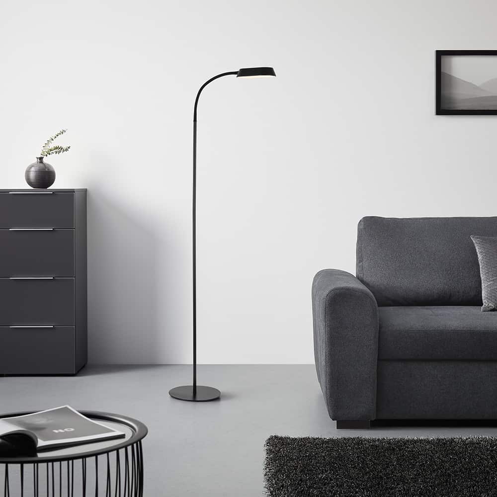 Topo LED-Stålampe, Svart, 152 cm