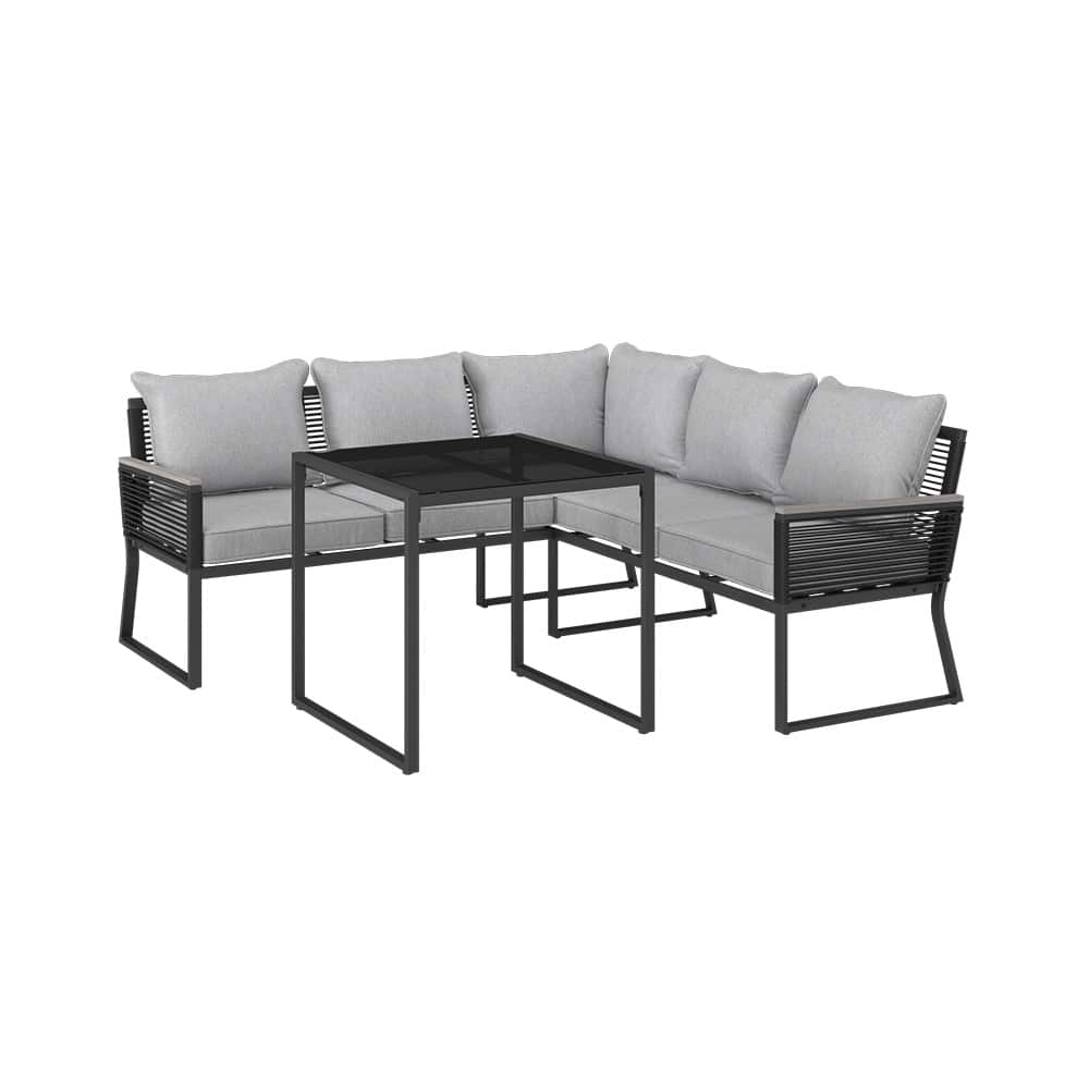 Paulina spisegruppe med hjørnesofa og bord