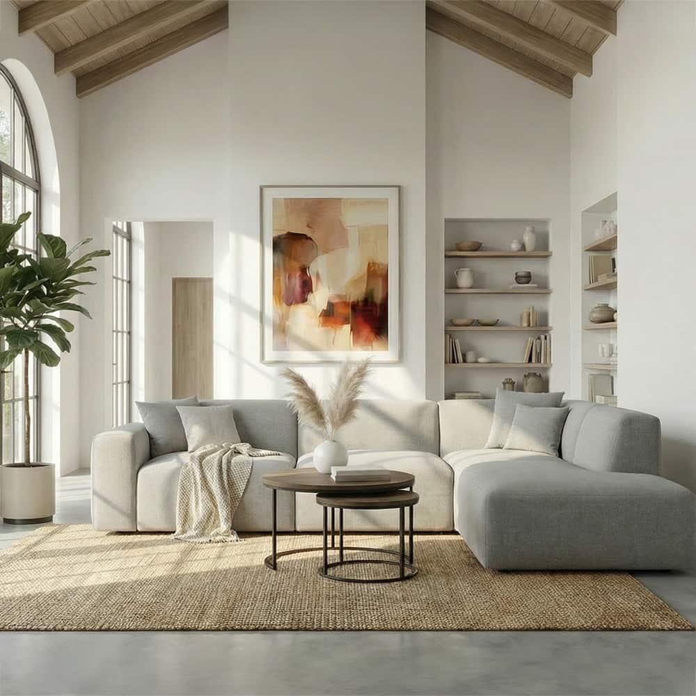 Marlin hjørnesofa med åpen ende høyre, Lamb 94 graphite