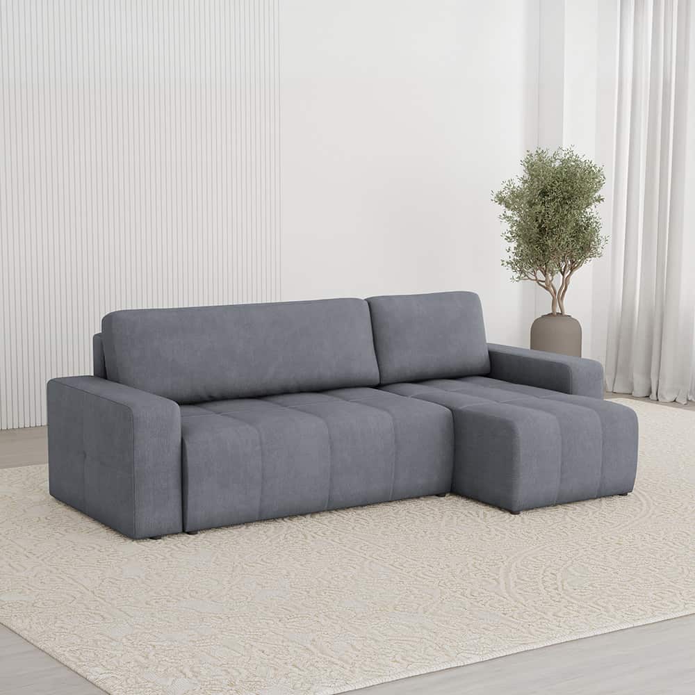 Lucas sovesofa 3-seter med sjeselong, Loft 22 Iron