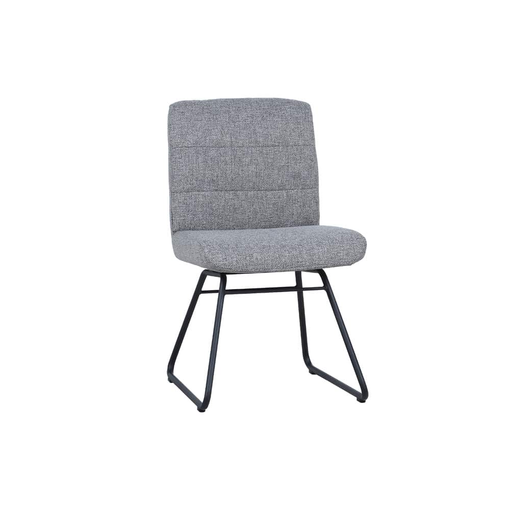 Hygge 1300 Regulerbar Spisestol, lav rygg, Warwick Noyack Pepper, svart stålunderstell