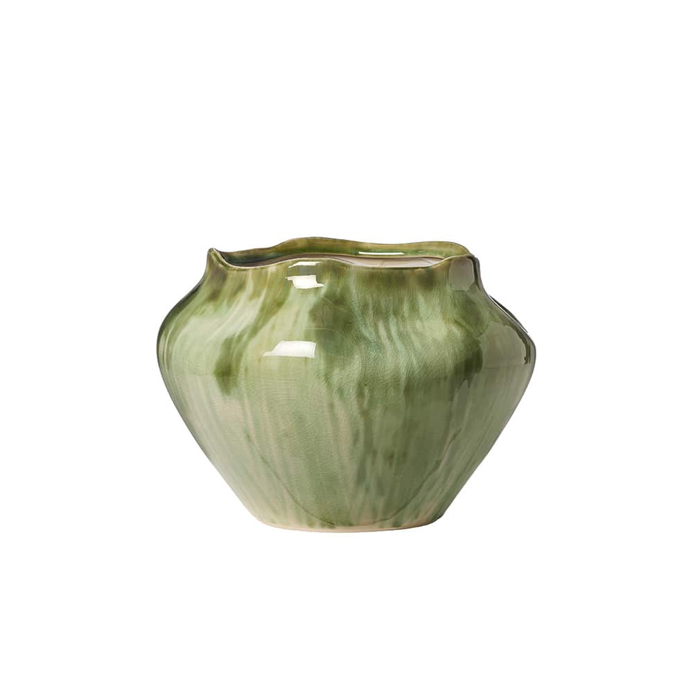Galina Potte/Vase, Ø20cm H21cm, grønn