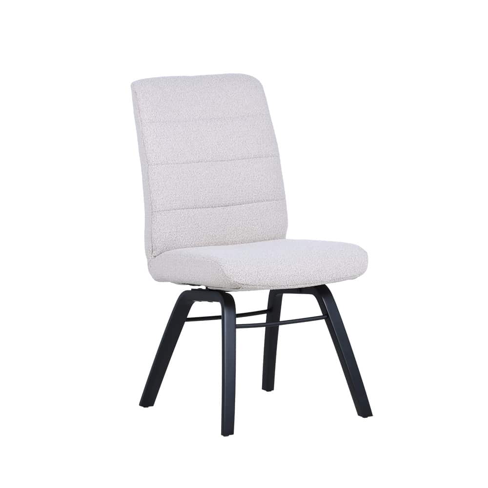 Hygge 3000 Regulerbar Spisestol, høy rygg, Loop 03 Beige. svart laminatunderstell