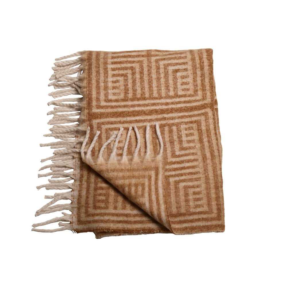 Henning Pledd, beige/brun, 130x170 cm