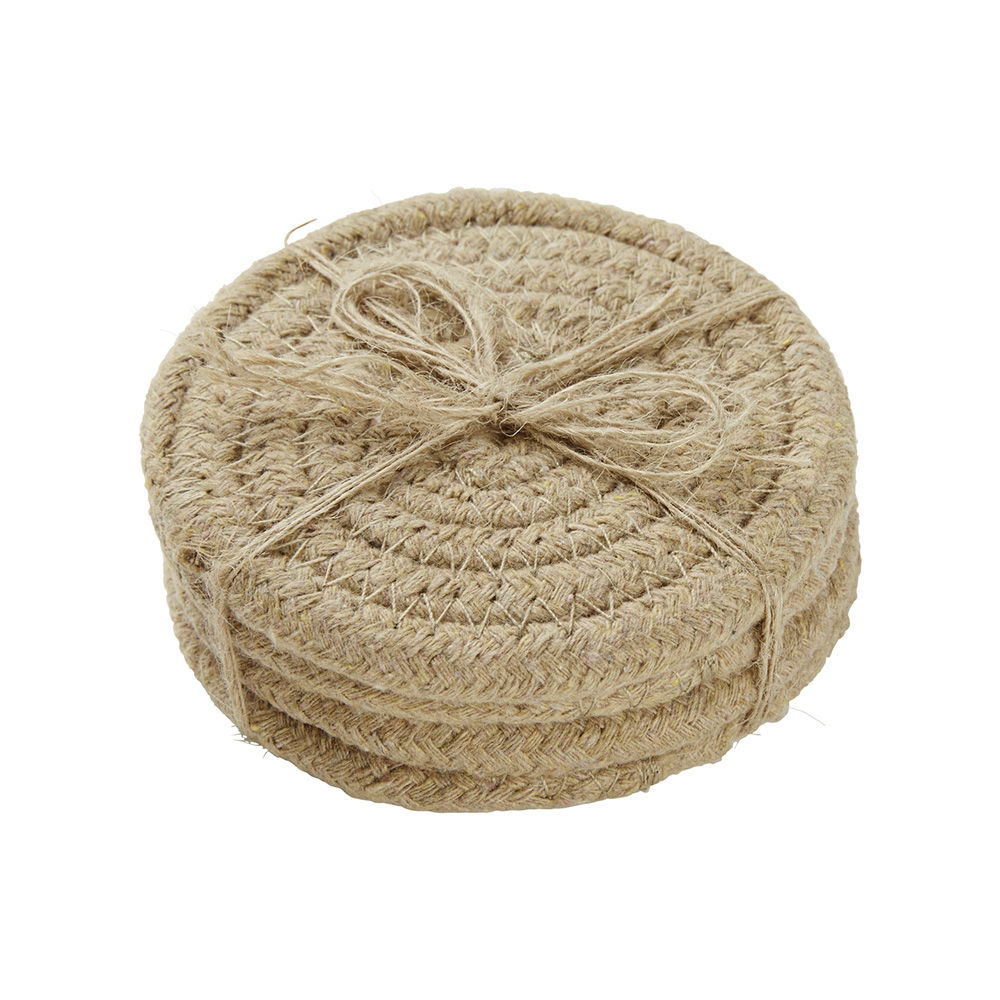 Jute Glass brikker 4 pk