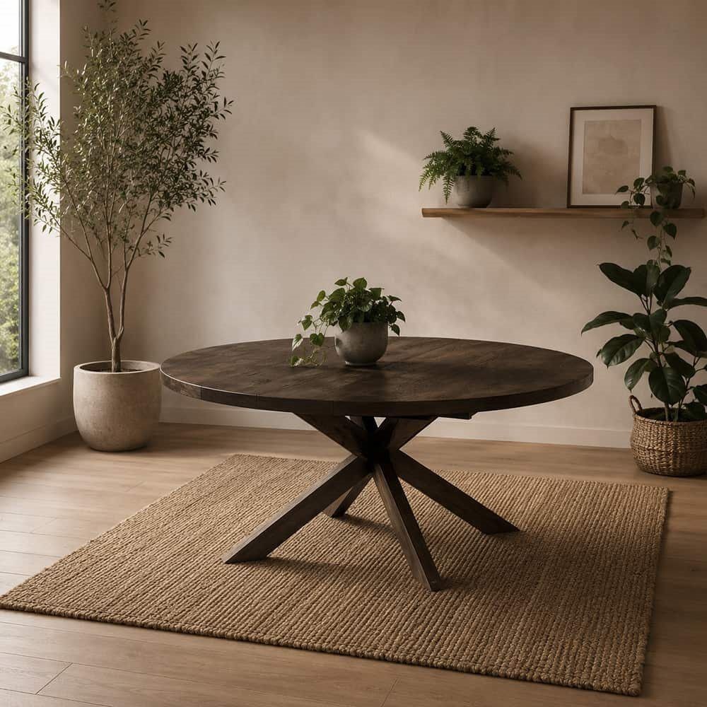 Hemse spisebord Ø140 cm smoke heltre eik
