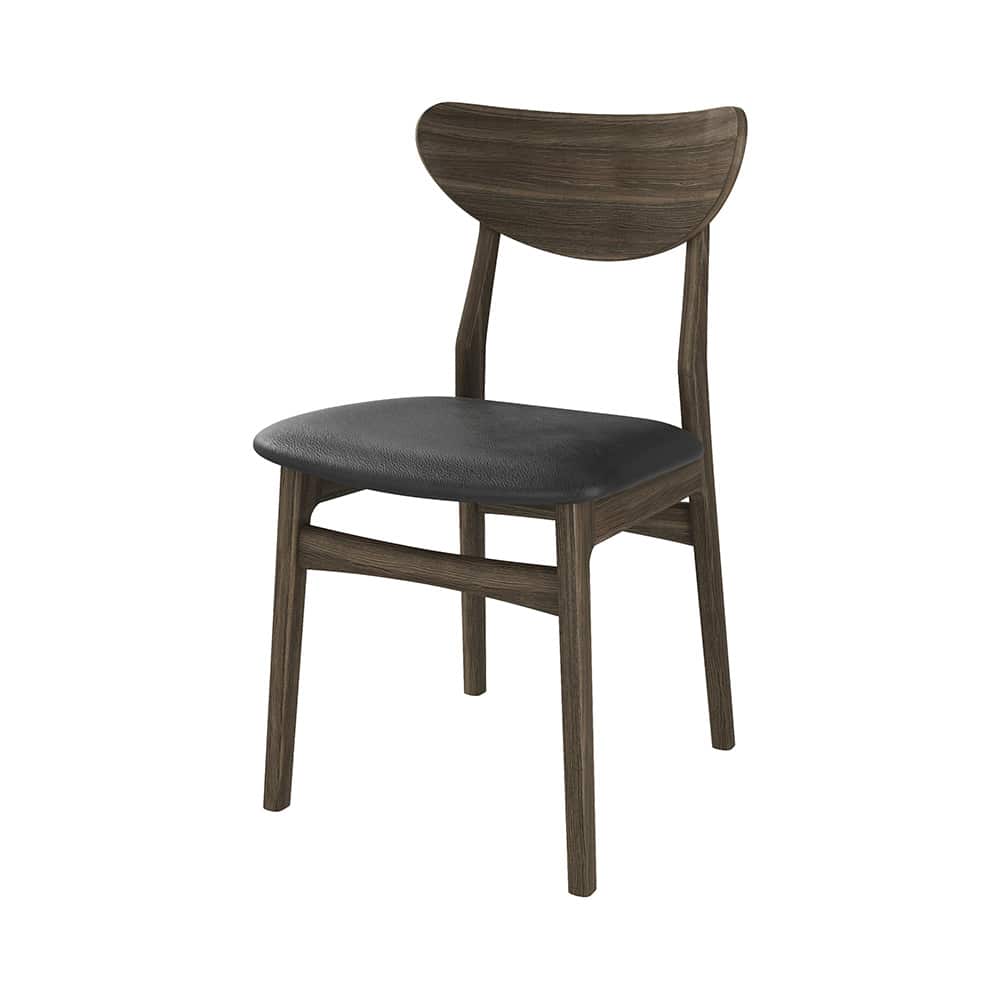 Samsø Stol m. sort hudsete, eik / smoked oljet