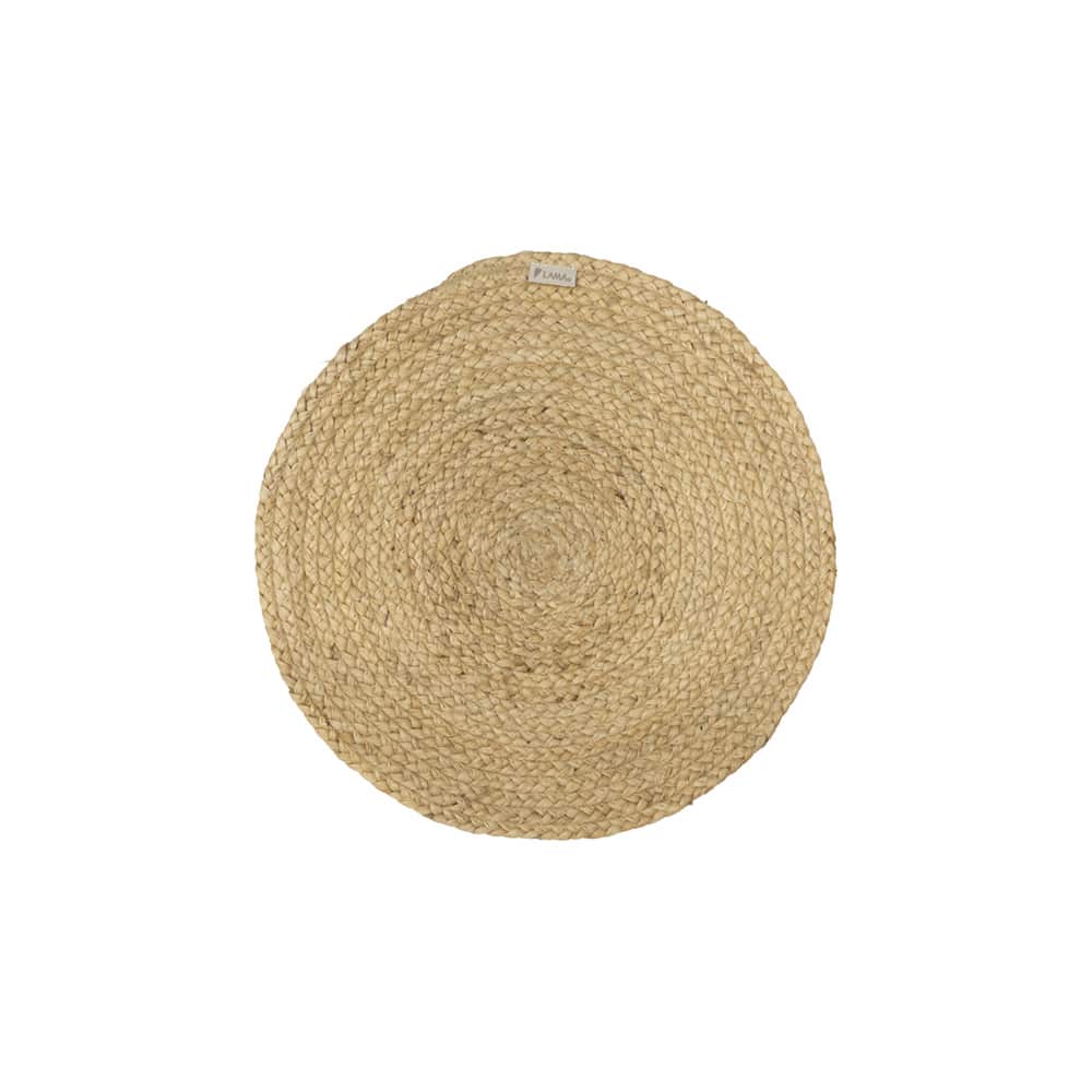 Lama Cleo dekkebrikke i jute, Ø 40 Natur