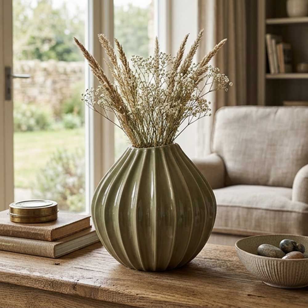 Wide Vase XL, Grønn, Ø40xH40 cm