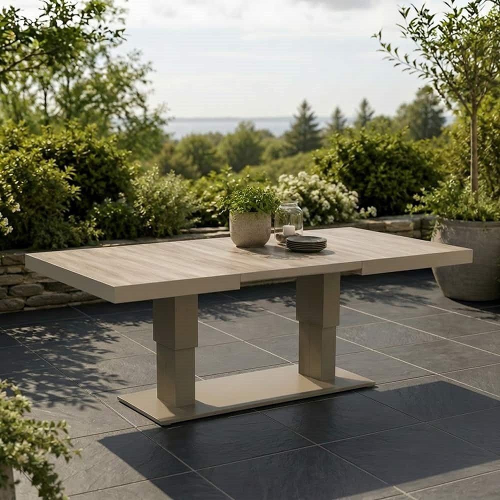 Mandal justerbart bord m/uttrekk 142-182 cm