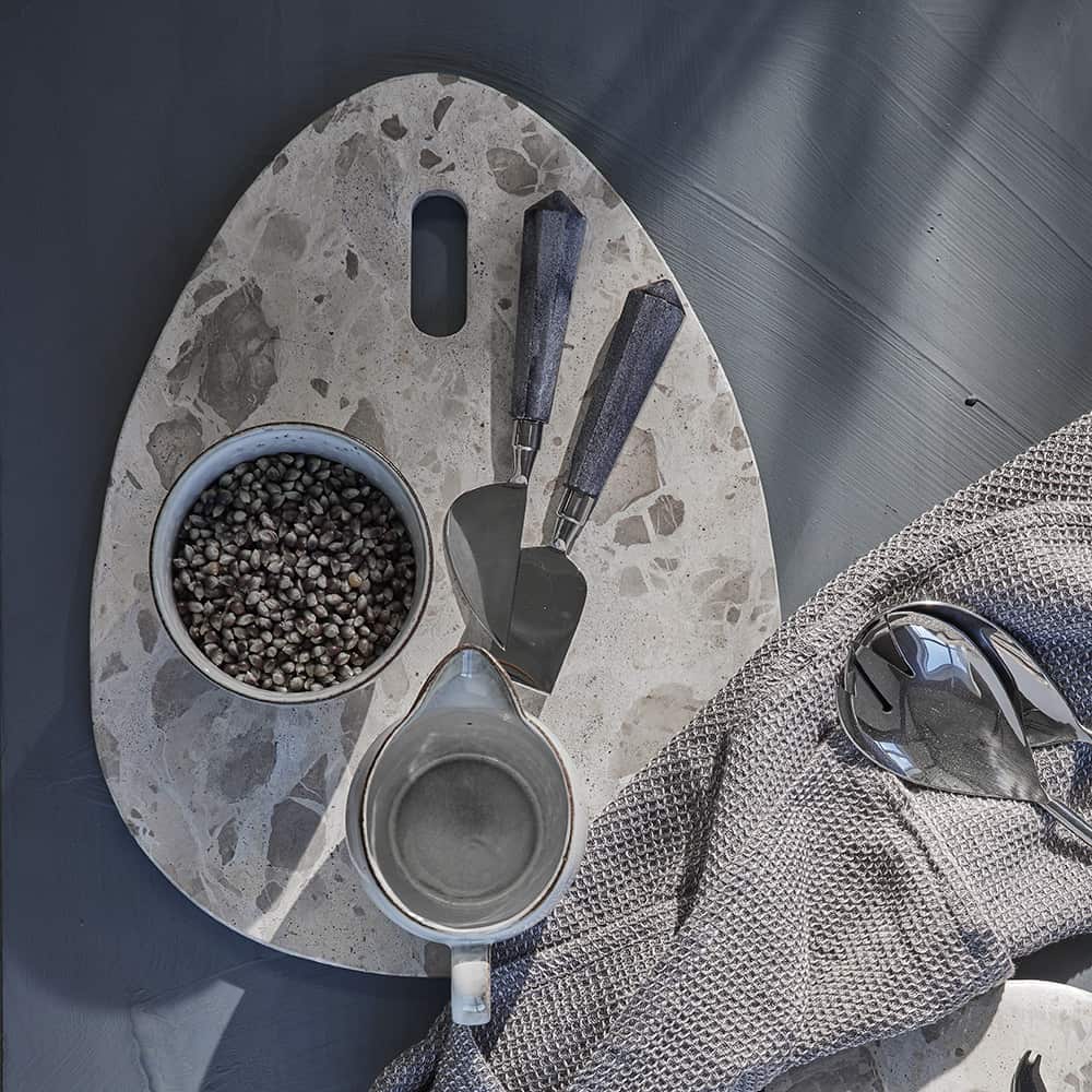 Ellia Skjærebrett 40X30 linen Marble