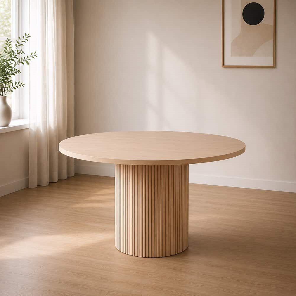 Hirtshals Spisebord 115+40 cm hvitvasket eikefinert