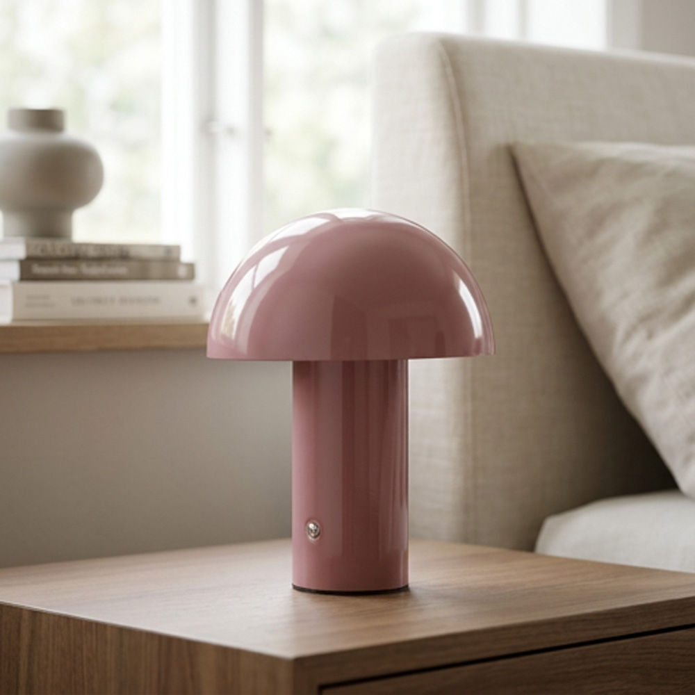 Nessina portabel LED-lampe, Rose Tan, Ø15X19 cm
