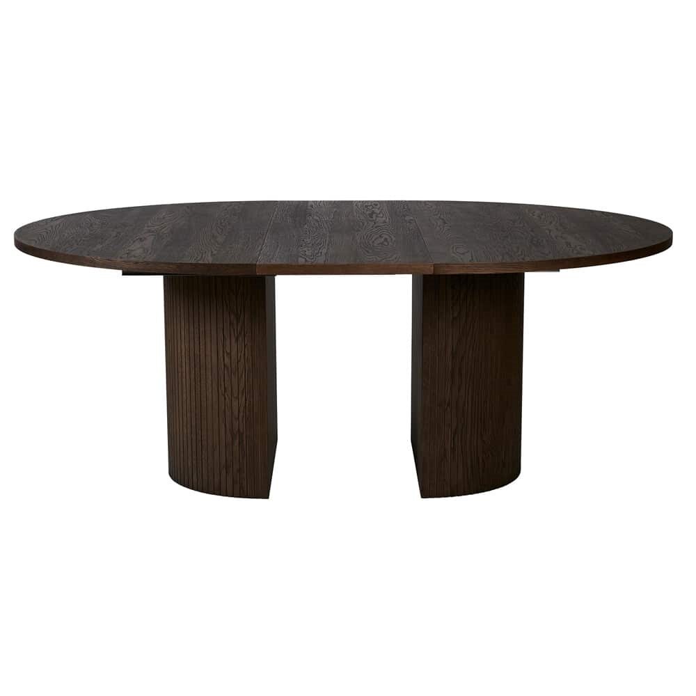 Hirtshals Spisebord 115+40x3 smoked earth eik