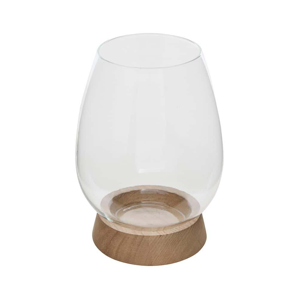 Wonj Lyslykt, treverk/glass