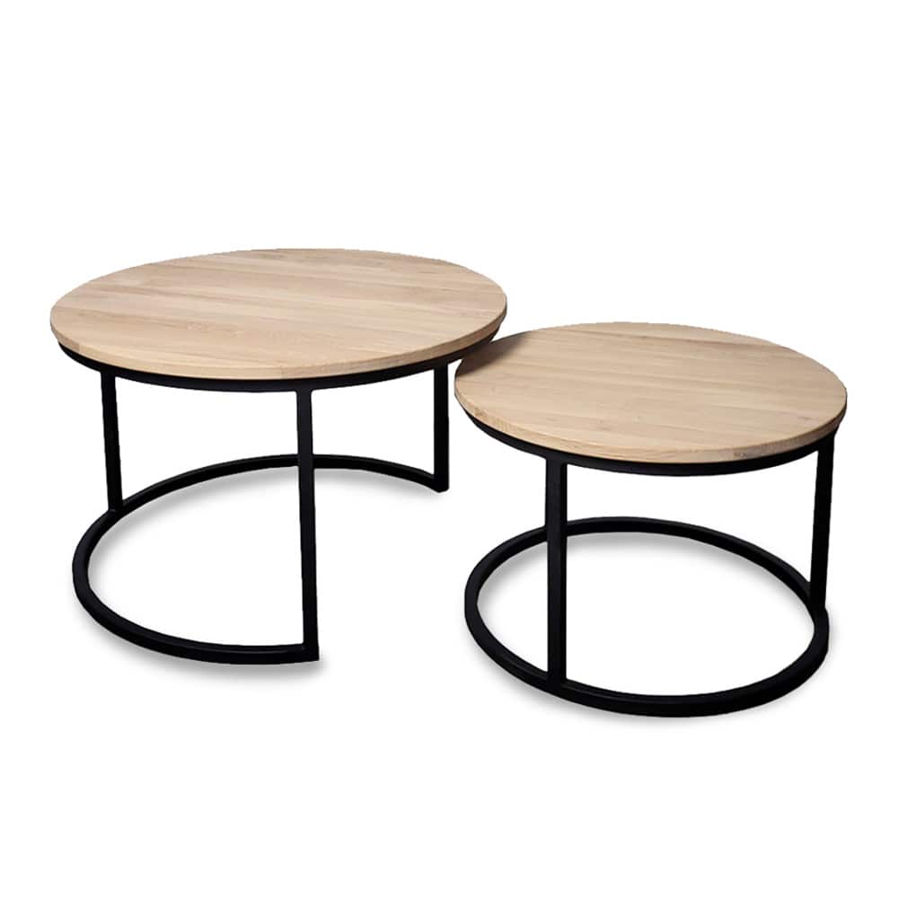 Sola Settbord Ø 75/58, Hvitoljet Eik